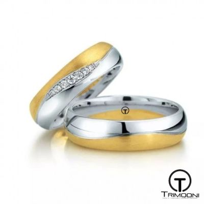 Tempo_SDO-  Set (pareja) de Argollas Matrimonio Dos Oros Trimooni 4 y 5mm >Más Info...