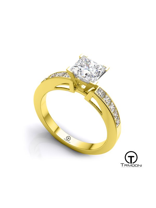 Alessa_ACOA || Anillo de Compromiso oro Amarillo Trimooni con Diamante 10000214