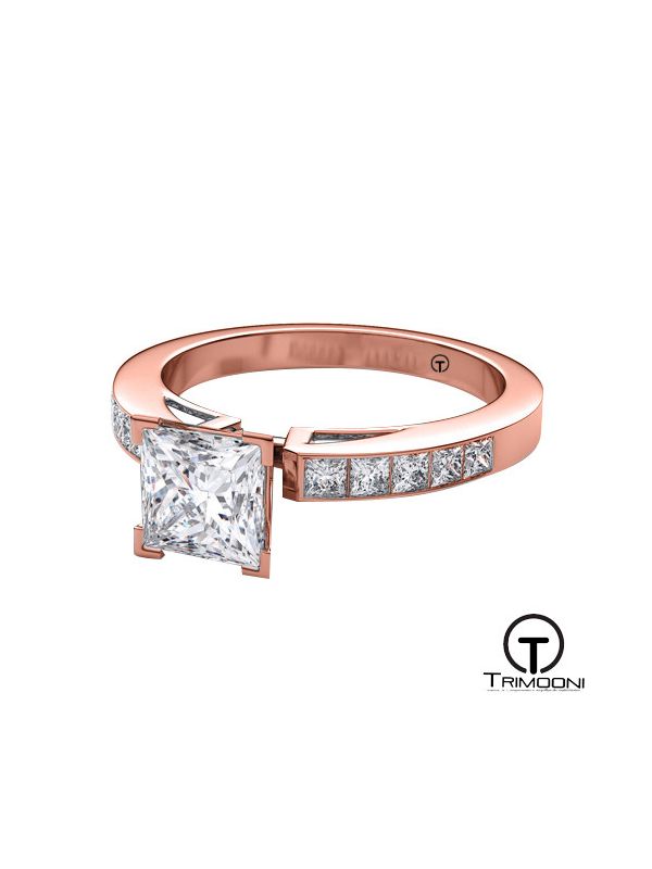Alessa_ACOR || Anillo de Compromiso oro rosado Trimooni con Diamante 10000269
