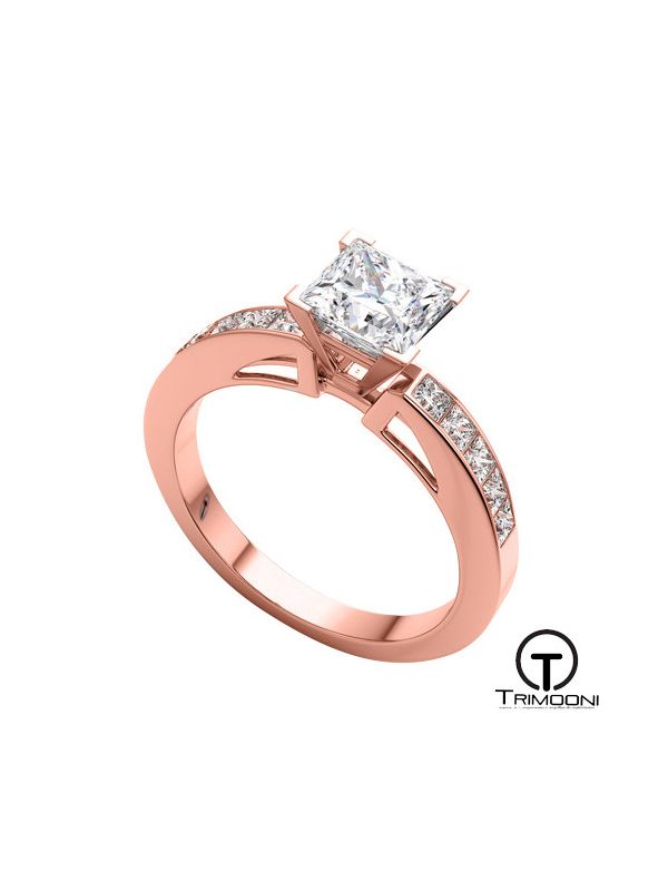 Alessa_ACOR || Anillo de Compromiso oro rosado Trimooni con Diamante 10000269