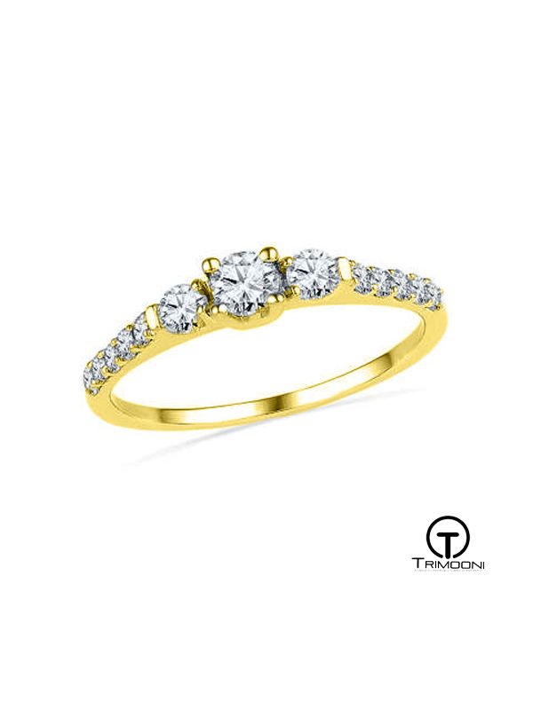 Atenea_ACOA || Anillo de Compromiso oro Amarillo Trimooni con Diamante 10000207