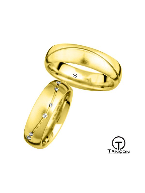 Rocce_OAS-  Set (pareja) de Argollas Matrimonio Oro Amarillo Trimooni
