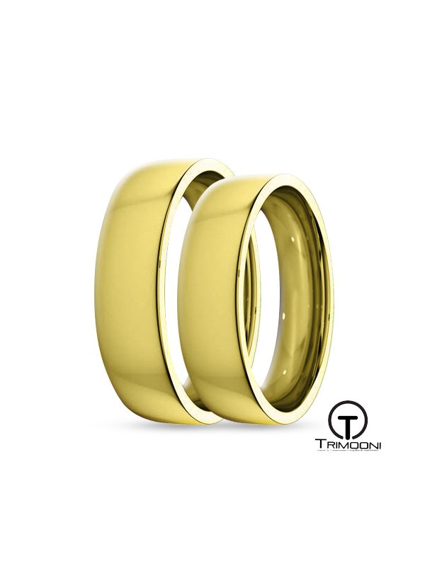 SAMOA011-  Set (pareja) de Argollas Matrimonio Oro Amarillo Trimooni 5mm +Info...