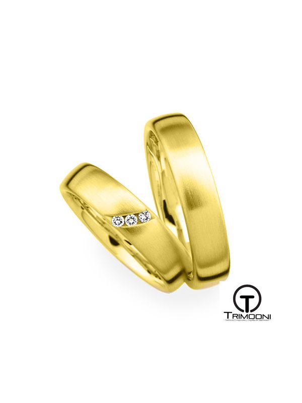 Tre_OAS-  Set (pareja) de Argollas Matrimonio Oro Amarillo Trimooni